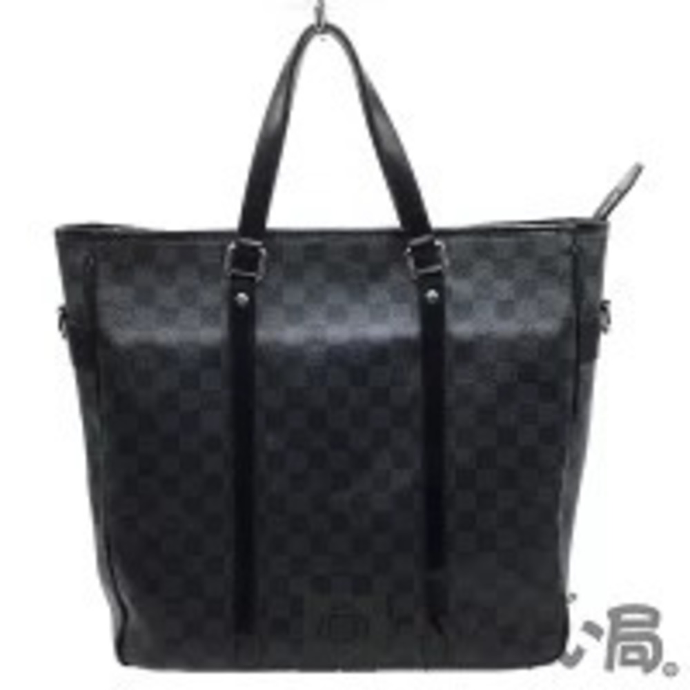 Louis Vuitton Business Graphite Tote Canvas Leather Damier Tadao Bag Black